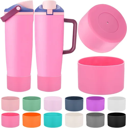 Vista 15 de Mity rain 2 piezas de botas protectoras de silicona para botellas y vasos FreeSip Sway de Owala de 30 oz y 40 oz - Accesorios para owala, mejora