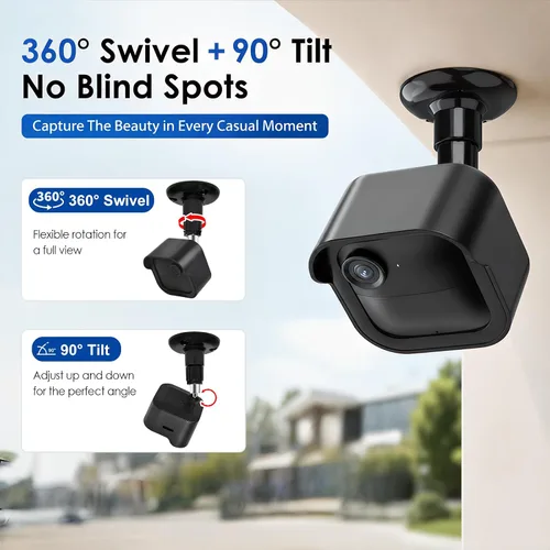 Vista 4 de Outdoor Camera Mount for Blink Outdoor 4/Outdoor 2K+/3rd Gen, Waterproof 360°Adjustable Camera Wall Mount Bracket for Blink Outdoor Camera, Camera