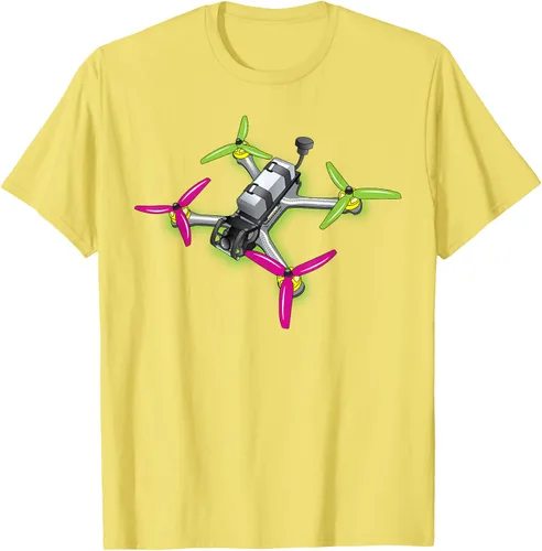 Vista 43 de Freestyle FPV Racing Drone Pilot Acro Quadcopter - Camiseta de sandía, Negro, S