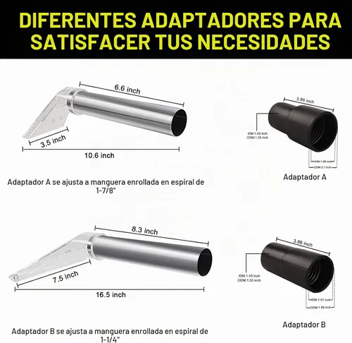 Vista 2 de Herramienta de accesorio para extractor de aspiradora de alfombras, limpieza de tapicería transparente al vacío, detalles de automóvil, convierte