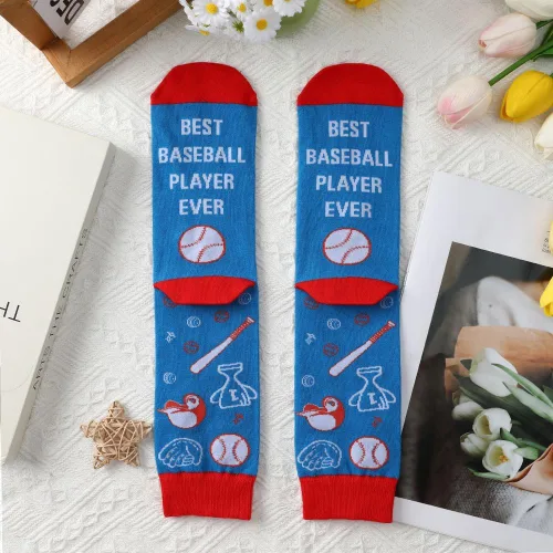 Vista 2 de Regalos de béisbol, regalos de jugador de béisbol para hombres y mujeres, calcetines de agradecimiento para Halloween, Navidad, cumpleaños, San