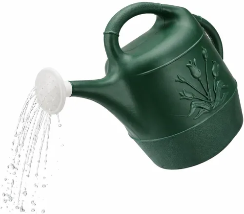 Vista 9 de PMU Regadera de 2 galones - Regadera de jardín para plantas de interior y exterior - Regadera de plástico con cabezal de rociador desmontable