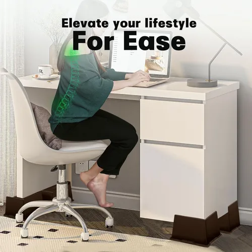 Vista 14 de ANNKUT Elevadores de cama de 2 pulgadas, resistentes, elevadores de sofá de gran tamaño, elevadores de muebles extra anchos para sofá, mesa