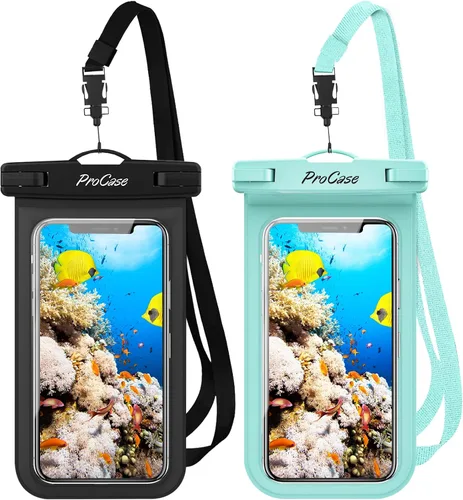 Vista 10 de ProCase Paquete de 2 fundas impermeables para teléfono, bolsa seca universal subacuática de 7 pulgadas para iPhone 17 Air 16 15 14 13 Pro Plus Max