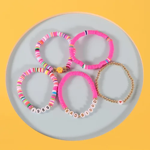 Vista 4 de Taylor - Juego de pulseras y aretes Swiftie de doble corazón para mujeres y niñas, inspirados en cantantes, aretes de amor, pulseras de regalo