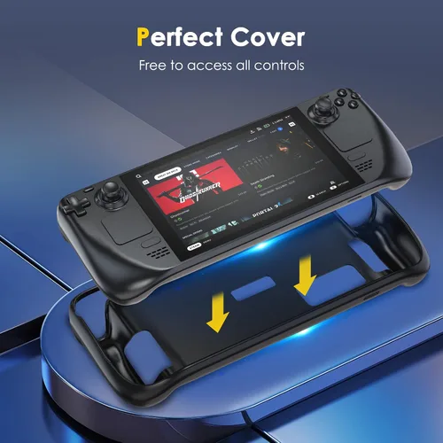 Vista 3 de UPTOHIGH Steam Deck Case, Protective Case for Steam Deck, Steam Deck TPU Case Cover with Full Protection, Non-Slip and Shock-Absorption Case for