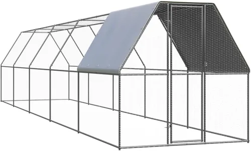 Vista 17 de Jaula de metal para gallineros al aire libre, jaula de pollo para aves de corral, corralito de corral, corralito de ejercicio, perrera con cubierta