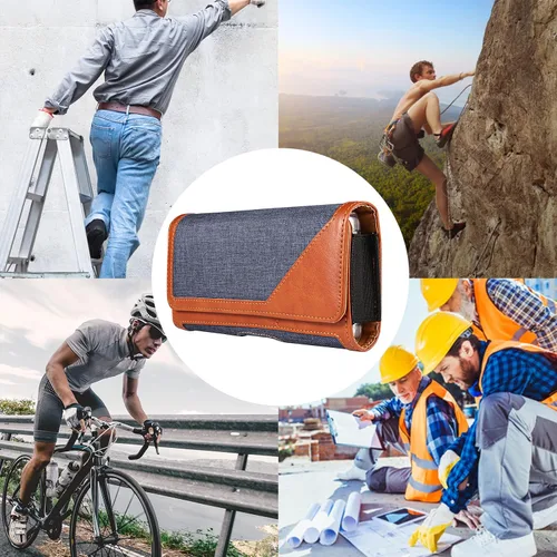 Vista 7 de Funda de nailon para teléfono celular compatible con iPhone 16 Pro Max 16 Plus Galaxy S24 Ultra S24+ A55 A54 A35 A25 A15 A14 Moto G Power Stylus