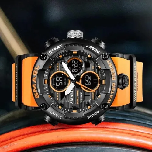 Vista 2 de SMAEL Reloj militar impermeable para hombre, reloj deportivo militar LED digital multifunción para hombre