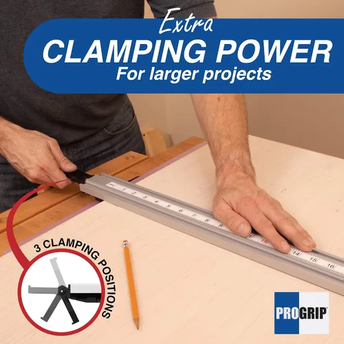 Vista 7 de Abrazadera de borde recto ProGrip ideal para cortar hojas grandes de madera contrachapada y ranuras Dado