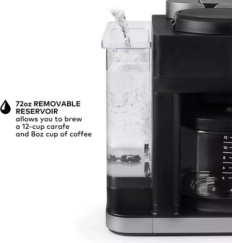 Vista 7 de Keurig KD5600 K-Duo - Cafetera caliente y helada de una sola porción y jarra, depósito de 72 onzas, tecnología MultiStream (Gen 2), negro (renovado)