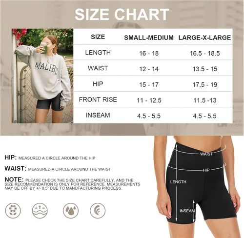 Vista 5 de QGGQDD - Pantalones cortos bicicleteros de cintura alta para mujer, pantalones cortos deportivos de 5 pulgadas, sensación muy suave