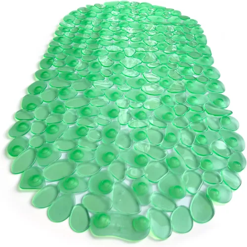Vista 50 de Alfombra antideslizante para bañera y ducha "Pebbles" de 27 x 14 pulgadas, ovalada, no tóxica, segura, limpia, lavable a máquina, agarre y drenaje