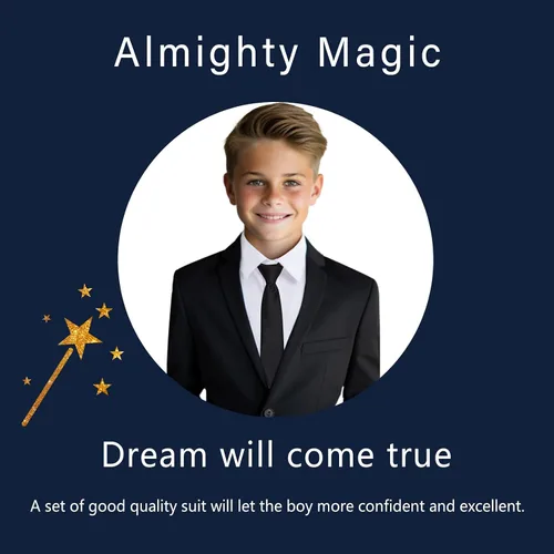 Vista 3 de Boys Slim Fit Suits for Boys Suit Set Boy Dresswear Ring Bearer Outfit Kids Suits Boy Wedding Dress