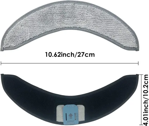 Vista 2 de Paquete de 4 almohadillas de repuesto para Irobot J7+ Combo Robótico Reutilizable Piso Duro Paño Expert Wet Reemplazo de microfibra suave Pad