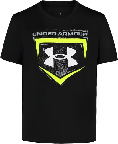 Vista 21 de Under Armour Camiseta de manga corta con gráfico de béisbol para niño Áspero atómico