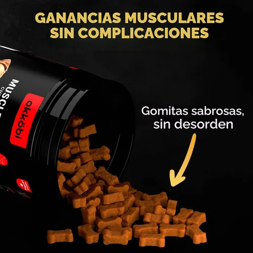 Vista 3 de Masticables 11 en 1 para Ganancia Muscular - Suplementos de Aumento de Peso para Perros con Alta Proteína y Aminoácidos - Constructor Muscular