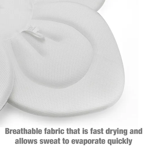 Vista 7 de PandaEar Almohadilla de baño para bebé recién nacido Flor suave 5 pétalos para fregadero, bañera, regalo esencial de ducha (gris)