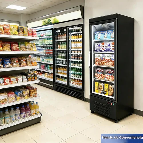 Vista 8 de BODEGA COOLER - Congelador comercial vertical, 1 puerta de pie con puerta de cristal, gran capacidad de 18 pies cúbicos, rango de temperatura de -15