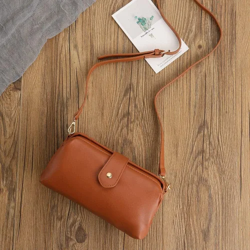 Vista 5 de Langrents - Bolso cruzado de cuero retro hecho a mano para mujer