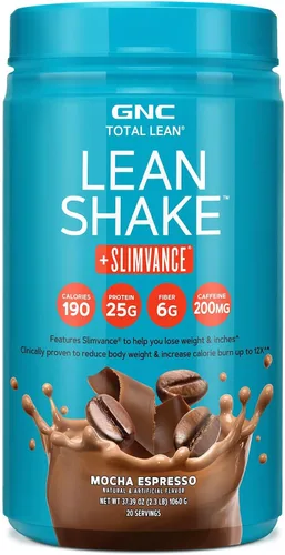 Vista 5 de GNC Total Lean - Batido magro + Slimvance sin cafeína, mantequilla de maní y chocolate (20 porciones)