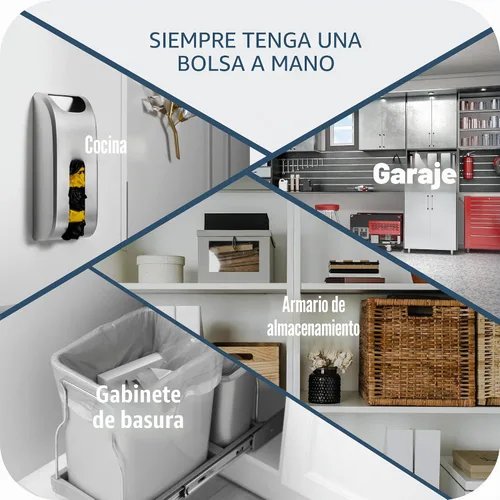Vista 8 de Manterio - Organizador de bolsas de plástico para cocina Organizador de almacenamiento de bolsas de comestibles de plástico duradero para montaje