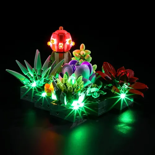 Vista 3 de YEABRICKS Luz LED para Lego-10309 Creator Succulents Modelo de bloques de construcción (juego de Lego no incluido)