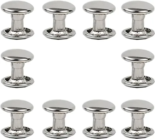 Vista 9 de 300 juegos de remaches de cuero, remaches de doble tapa, tachuelas tubulares de metal, reparaciones, decoración, accesorios de manualidades