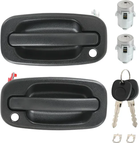 Vista 10 de APPERFiT Pestillo del mango del portón trasero con borde biselado cromado Compatible con Chevrolet Chevy Silverado GMC Sierra 1500 2500 3500 Cromo