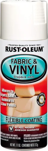 Vista 3 de Rust-Oleum 248919 Pintura en aerosol para tela y vinilo, 11 onzas, negro plano Negro (Flat Black)