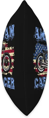 Vista 2 de American Cafe Racer Motorcycle Apparel and Merch American Cafe Racer Biker Men Women Adult Teens Boys Girls Throw Pillow, 16x16, Multicolor
