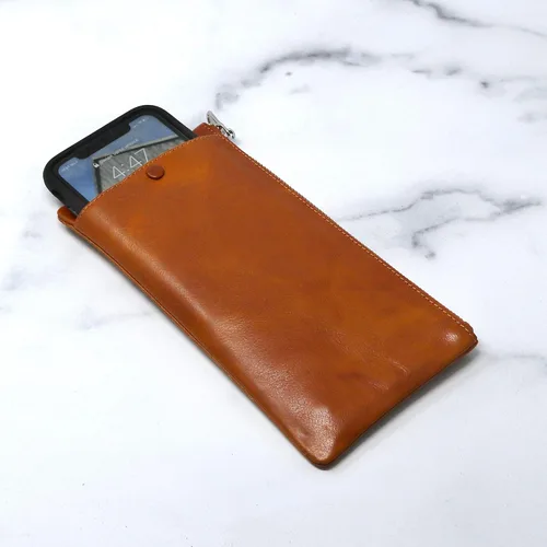 Vista 6 de Floto Roma Leather Smartphone Zip Wallet