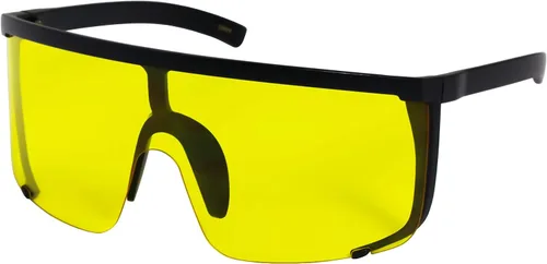 Vista 16 de Gafas de sol impecables unisex de gran tamaño con lentes espejadas, montura negra mate Espejo púrpura