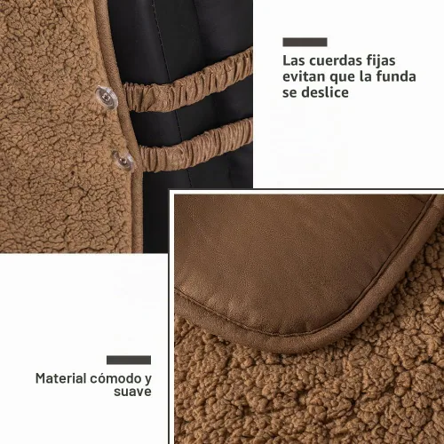 Vista 3 de STONECREST - Funda para silla reclinable, funda de sherpa, se mantiene en su lugar (Cholate, reclinable regular de 23 pulgadas)