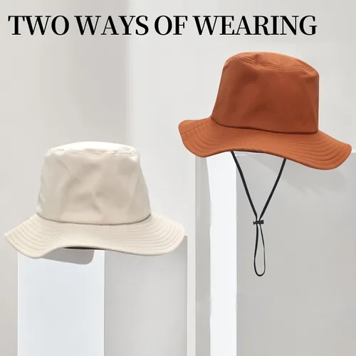 Vista 70 de PFFY Bucket Hat for Women Men Cotton Summer Sun Beach Fishing Cap