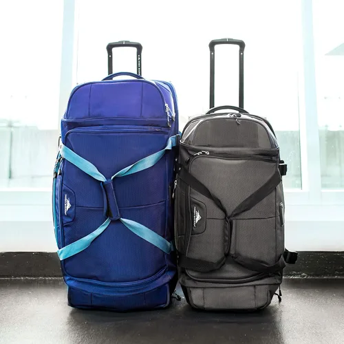 Vista 5 de High Sierra Fairlead - Bolsa de viaje portátil de poliéster de 34 pulgadas con ruedas y mango telescópico empotrado, color grisazul, AZUL