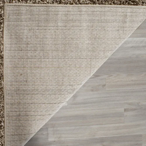 Vista 8 de SAFAVIEH Alfombra de área de 8x10 pies - Colección Athens Shag - Grande - Beige, no desprende pelusa y fácil de limpiar, ideal para sala de estar