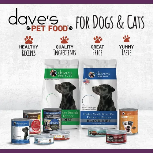 Vista 8 de Dave's Pet Food Alimento húmedo para perros (carne de res y arroz), hecho en Estados Unidos, naturalmente saludable, conserva, sin gluten, 13.2
