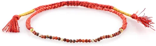 Vista 31 de Thecraftman - Pulsera trenzada de cuentas naturales, cristales energéticos, regalo para ella, pulsera de protección de hilo trenzado de mano