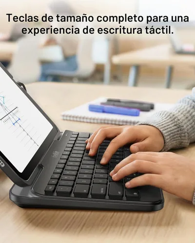 Vista 3 de Belkin B2B130 Teclado con cable para tableta con soporte y conector Lightning para iPad
