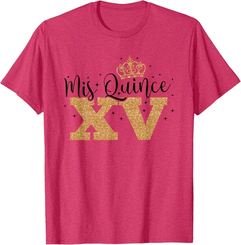 Vista 24 de Camiseta de quinceañera Mis Quince para cumpleaños número 15 Blanco