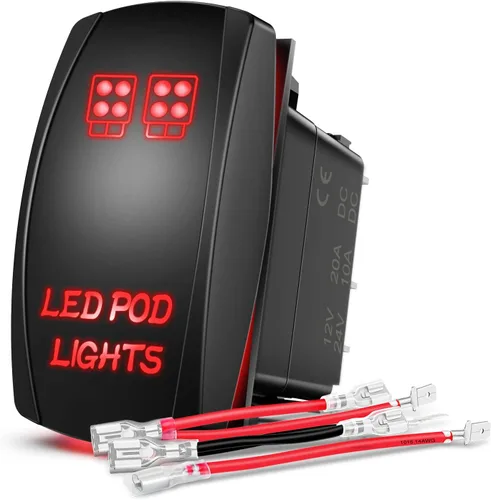 Vista 15 de Nilight 90005B Interruptor Basculante Láser Momentáneo de 7 Pines para Cabrestante en Kit de Arnés de Cableado para Cabrestante 20A/12V 10A/24V