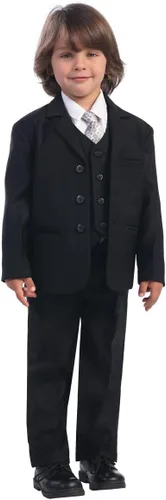 Vista 2 de Traje caqui de 5 piezas con camisa, chaleco y corbata