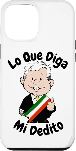 Vista 26 de Funda para iPhone 16 Lo Que Diga Mi Dedito Divertida Caricatura AMLO Amlito México 4T