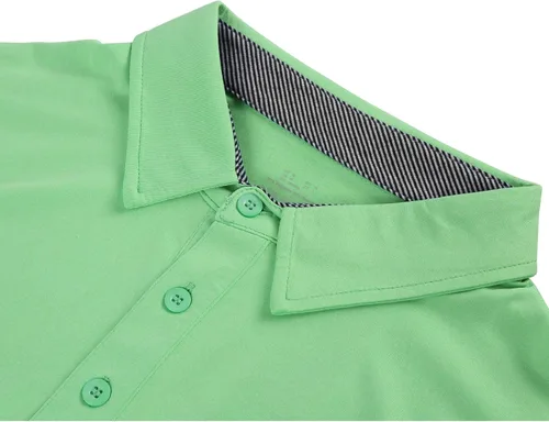 Vista 4 de ZITY Polo de golf para hombre, manga corta, casual, con cuello