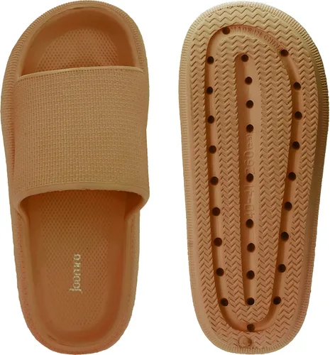 Vista 6 de Joomra - Sandalias acolchadas tipo pantuflas para mujeres y hombres, antideslizantes, de secado rápido, sandalias para baño, con suela gruesa