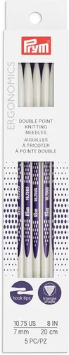 Vista 7 de Prym Ergonomics - Aguja de tejer de doble punto de 8 pulgadas, tamaño 1 (paquete de 5)