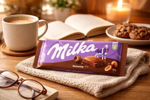 Vista 5 de Milka Noisette Chocolate con leche 3.17 oz (paquete de 10)