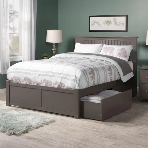 Vista 9 de Atlantic Furniture Nantucket - Cama de plataforma con 2 cajones de cama urbana Espresso