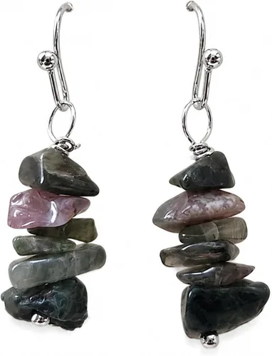 Vista 18 de Natural Gemstone Chip Drop & Dangle Earrings for Women - Small, Lightweight